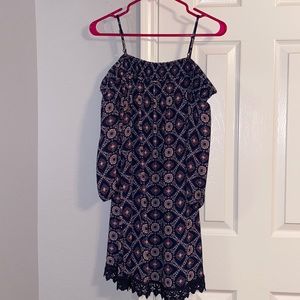 Navy Off-The-Shoulder Dress